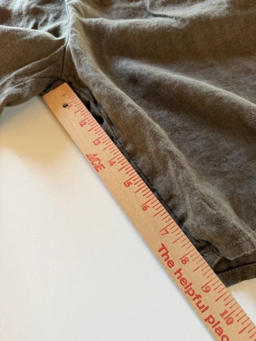 Vintage FLAX brown 100% linen pull-on elastic lagenlook city shorts M comfy